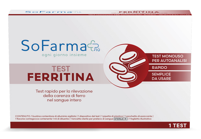 TEST AUTODIAGNOSTICO FERRITINA SOFARMAPIU' - Farmafamily.it