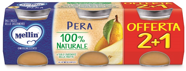 MELLIN OMOGENEIZZATO PERA 3 PEZZI DA 100 G - Farmafamily.it