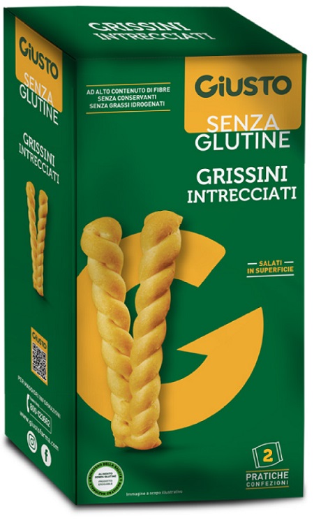 GIUSTO SENZA GLUTINE INTRECCIATI GRISSINI 150 G - Farmafamily.it