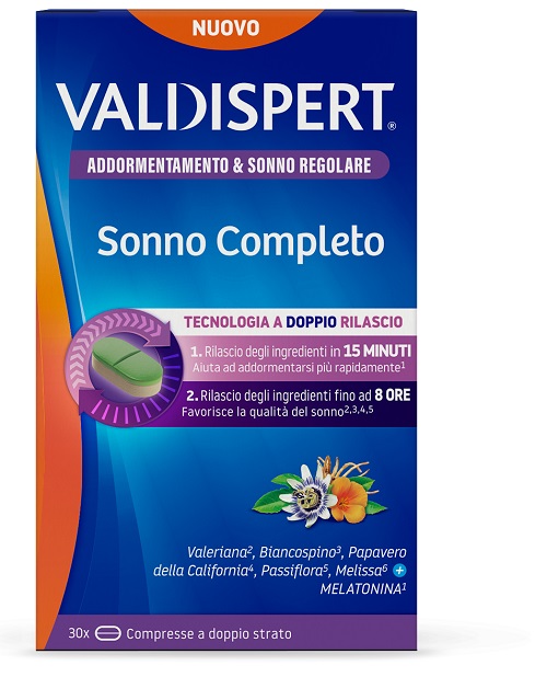 VALDISPERT SONNO COMPLETO 30 COMPRESSE A DOPPIO STRATO - Farmafamily.it