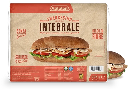 AGLUTEN FRANCESINO FARINA INTEGRALE 225 G - Farmafamily.it