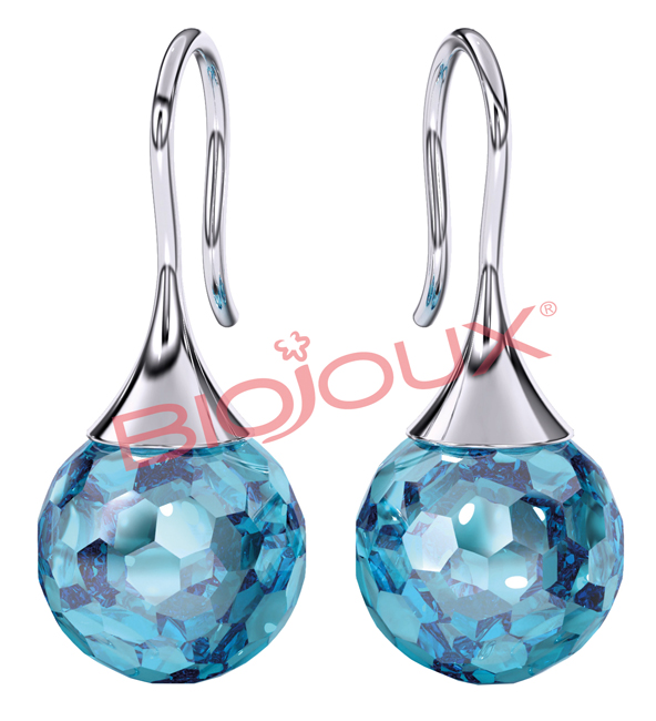 BJT323 ORECCHINO CARMEN AQUA 27MM STEEL SILK - Farmafamily.it