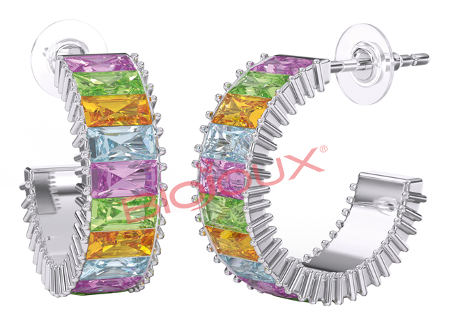 BJT326 ORECCHINO ELLEN COLOR 22MM STEEL SILK - Farmafamily.it