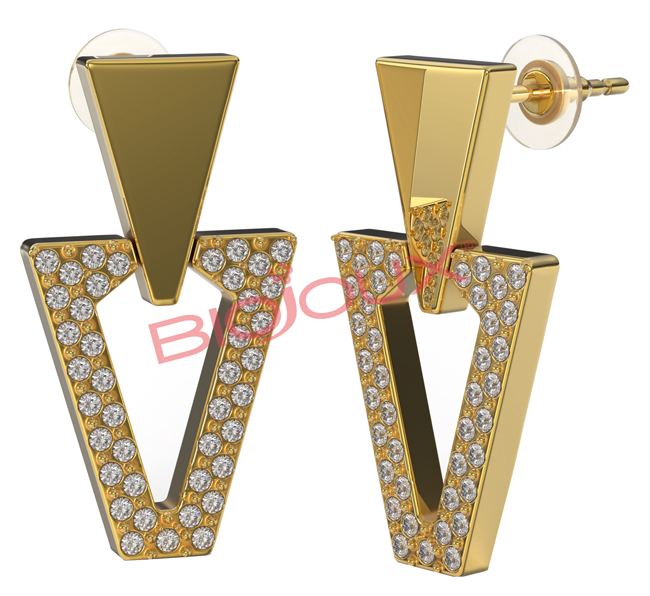 BJT328 ORECCHINO EMILY 23MM STEEL GOLD PLATED - Farmafamily.it