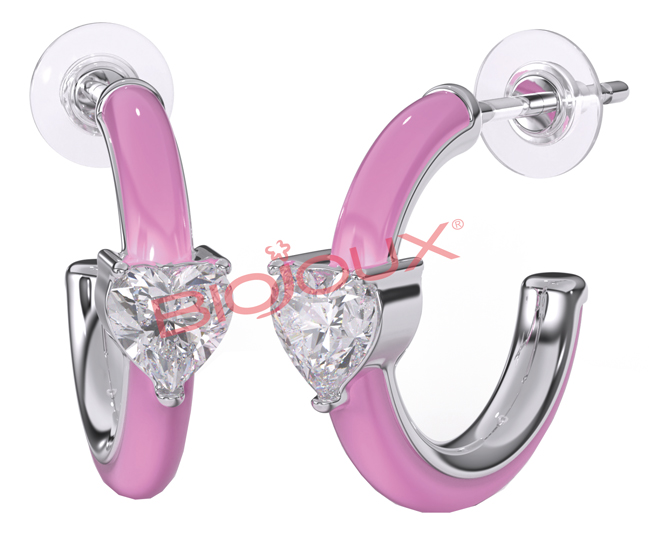 BJT336 ORECCHINO LEILA 16MM STEEL SILK - Farmafamily.it