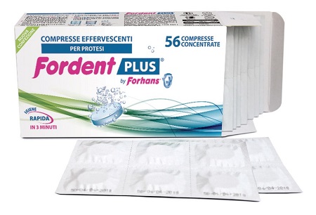 FORDENT PLUS 56 COMPRESSE CONCENTRATE PER DENTIERE E APPARECCHI ORTODONTICI - Farmafamily.it