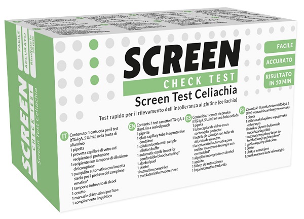SCREEN TEST RAPIDO SCREEN TEST CELIACHIA PER RILEVAZIONE INTOLLERANZA GLUTINE 1 PEZZO - Farmafamily.it