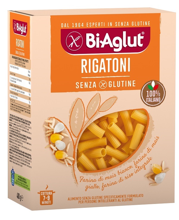 BIAGLUT PASTA SENZA GLUTINE RIGATONI 400 G - Farmafamily.it