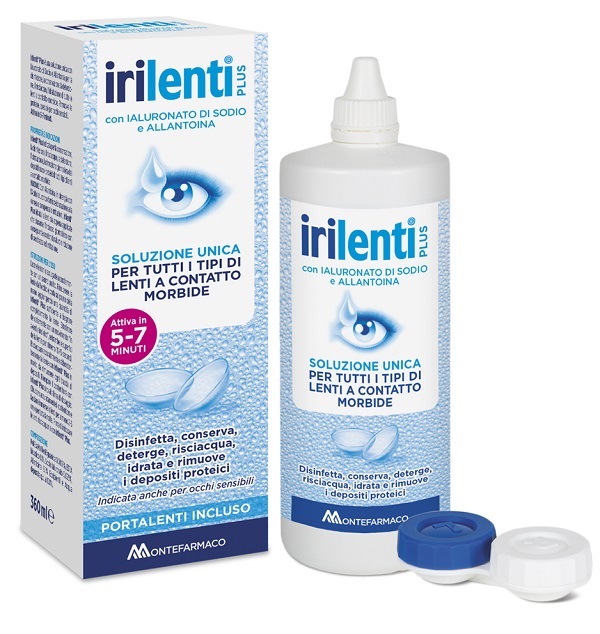 SOLUZIONE UNICA PER LENTI A CONTATTO IRILENTI 360 ML + PORTALENTI - Farmafamily.it