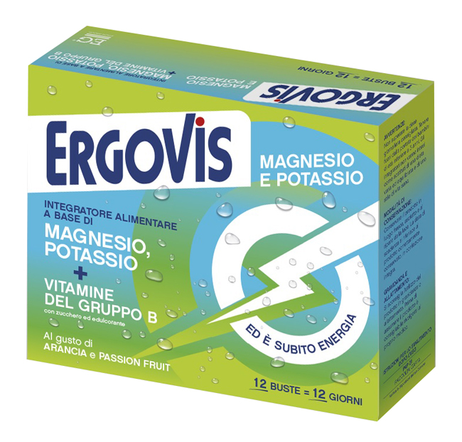 ERGOVIS MG+K VITAMINE B CON ZUCCHERO 12 BUSTINE - Farmafamily.it