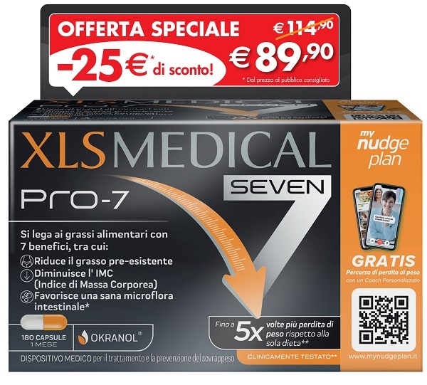XLS MEDICAL PRO 7 180 CAPSULE TAGLIO PREZZO - Farmafamily.it
