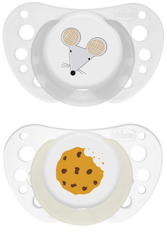 CHICCO SUCCHIETTI AIR GRIGIO LUMI SILICONE 16-36 MESI 2 PEZZI - Farmafamily.it
