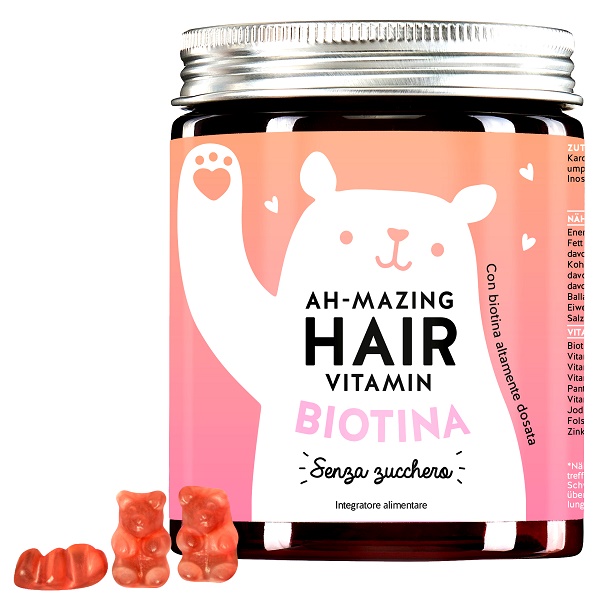 AH-MAZING HAIR VITAMINS MIT BIOTIN SUGARFREE 45 CARAMELLE GOMMOSE - Farmafamily.it
