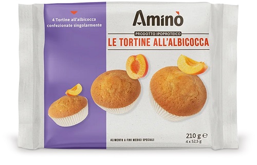 AMINO' LE TORTINE ALBICOCCA 4 PEZZI DA 52,5 G - Farmafamily.it