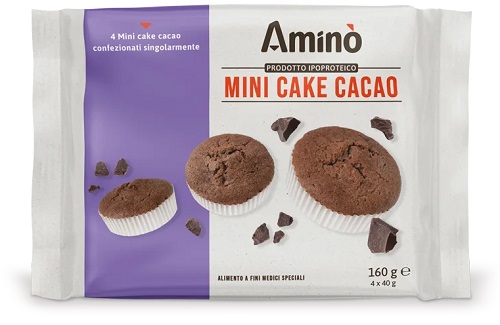 AMINO' MINI CAKE CACAO 4 PEZZI DA 40 G - Farmafamily.it