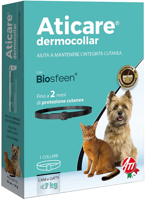 ATICARE DERMOCOLLAR CANI PICCOLI E GATTI CON PESO INFERIORE A 7 KG - Farmafamily.it