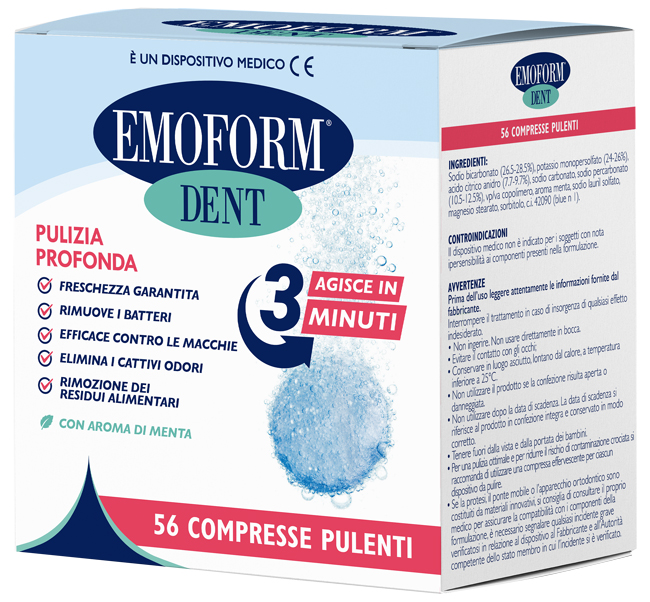 COMPRESSE PULENTI EMOFORM DENT 56 PEZZI - Farmafamily.it