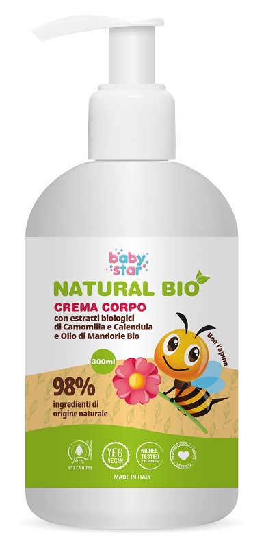 BABYSTAR CREMA CORPO NATURAL BIO 300 ML - Farmafamily.it