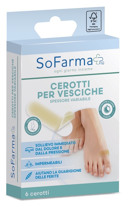 CEROTTO VESCICA PICCOLO 20 X 60 MM SOFARMAPIU' 6 PEZZI - Farmafamily.it