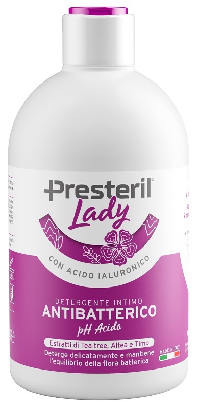 LADY PRESTERIL  DETERGENTE INTIMO ANTIBATTERICO/PH ACIDO 250 ML - Farmafamily.it
