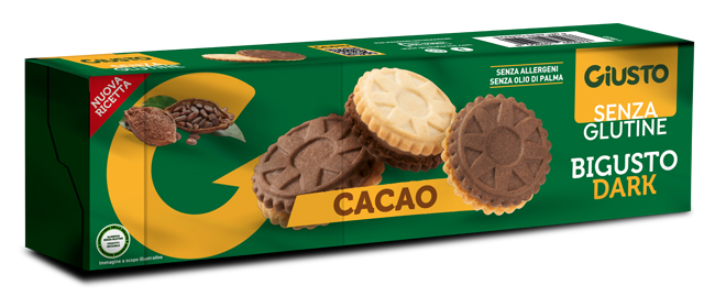 GIUSTO SENZA GLUTINE BIGUSTO DARK NEW 120 G - Farmafamily.it