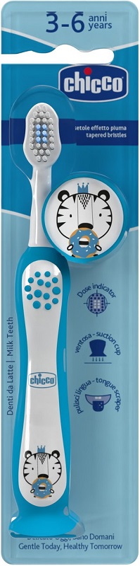 CHICCO SPAZZOLINO 3-6 YEARS AZZURRO - Farmafamily.it