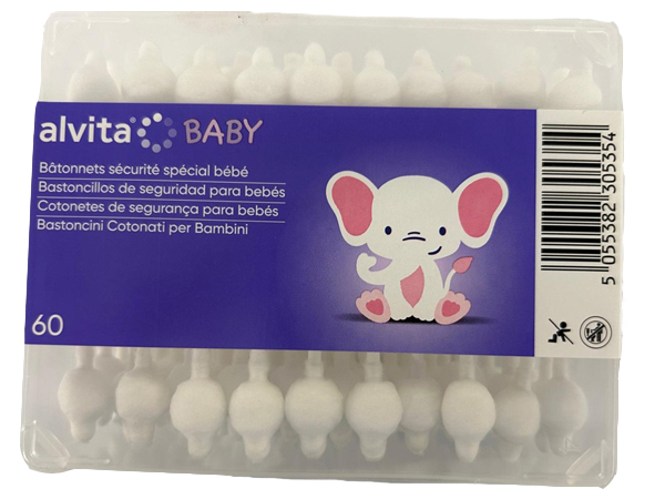 ALVITA BABY BASTONCINI COTONATI 60 PEZZI - Farmafamily.it