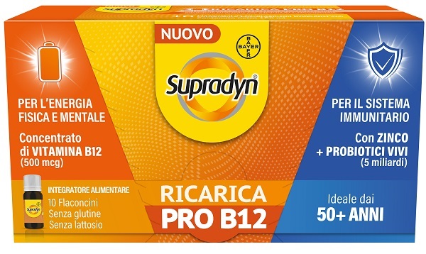 SUPRADYN RICARICA PRO B12 10 FLACONCINI - Farmafamily.it