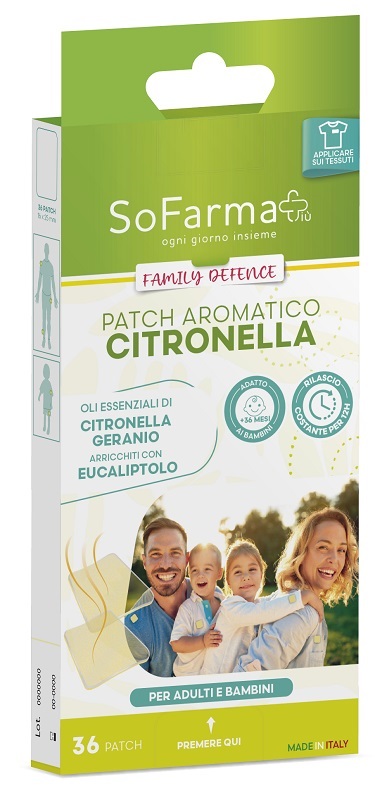 CEROTTO AROMATICO CITRONELLA FAMILY DEFENCE 36 PEZZI SOFARMAPIU' - Farmafamily.it