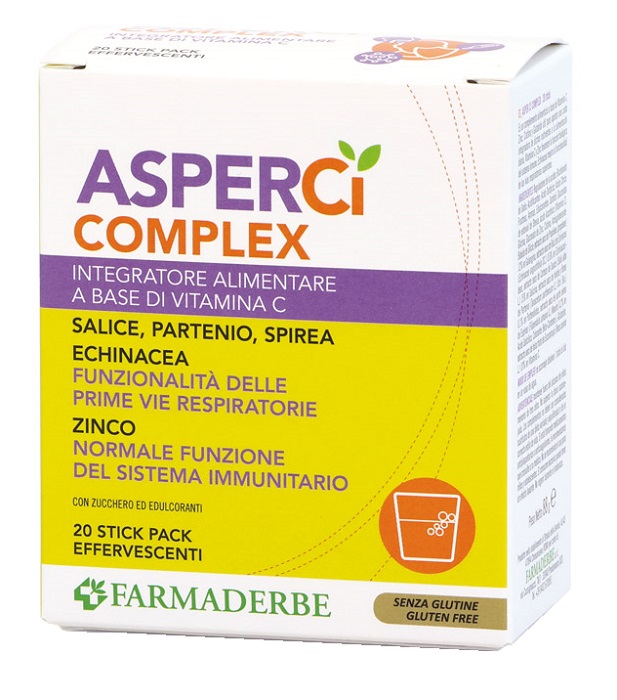 ASPER CI COMPLEX 20 STICK PACK EFFERVESCENTI 4,4 G - Farmafamily.it