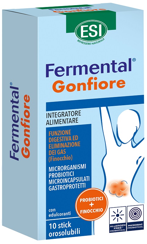 ESI FERMENTAL GONFIORE 10 STICK OROSOLUBILI - Farmafamily.it