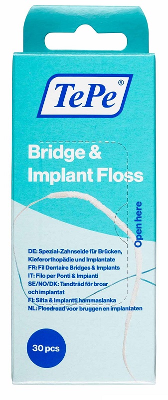 TEPE FILO PONTI & IMPIANTI TEPE BRIDGE & IMPLANT FLOSS 30 PEZZI - Farmafamily.it