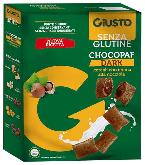 GIUSTO SENZA GLUTINE CHOCOPAF DARK 250 G - Farmafamily.it