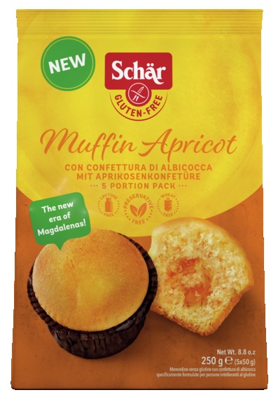 SCHAR MUFFIN APRICOT 5 PEZZI DA 50 G - Farmafamily.it