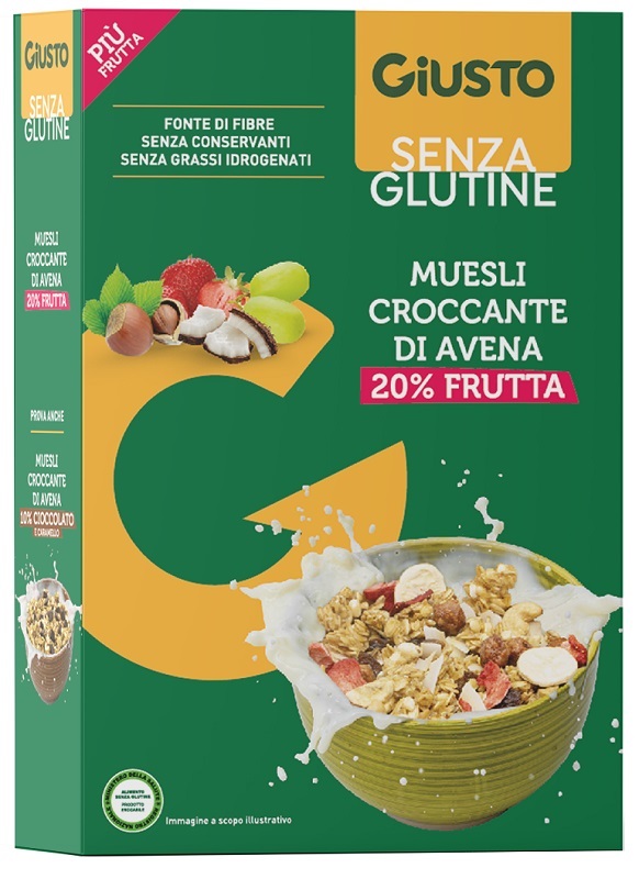 GIUSTO SENZA GLUTINE MUESLI AVENA FRUTTA SECCA 275 G - Farmafamily.it