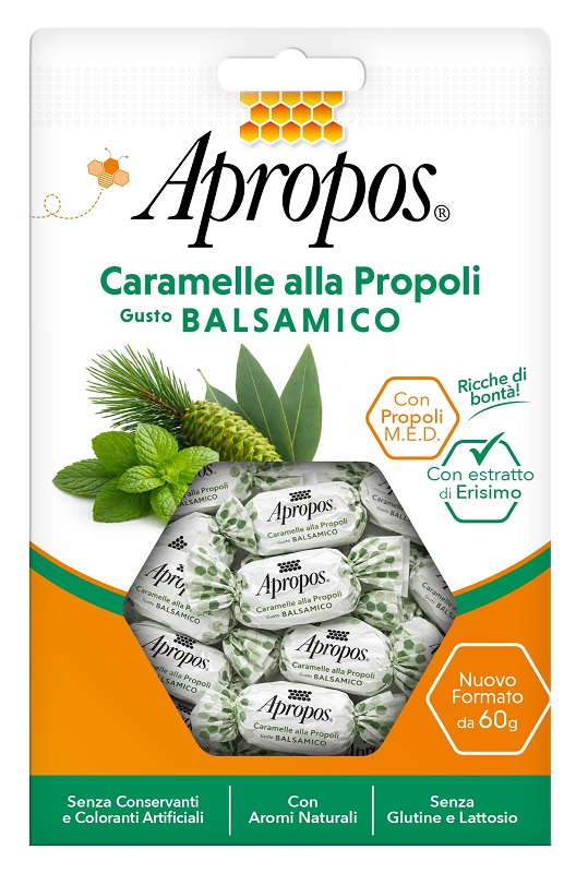 APROPOS CARAMELLE PROPOLI BALSAMICHE 60 G - Farmafamily.it