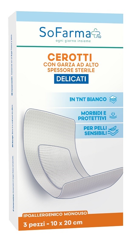 CEROTTO DELICATO 10X30 CM 3 PEZZI SOFARMA - Farmafamily.it