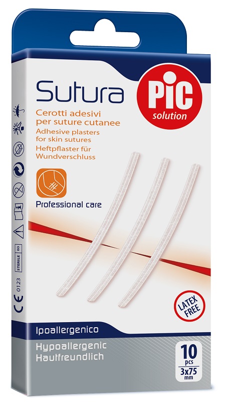 PIC SOLUTION SUTURA CEROTTI SUTURE CUTANEE 6X75 MM 6 PEZZI - Farmafamily.it