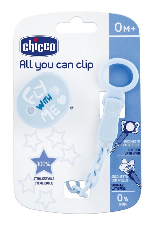 CHICCO CLIP UNIVERSALE BLU - Farmafamily.it