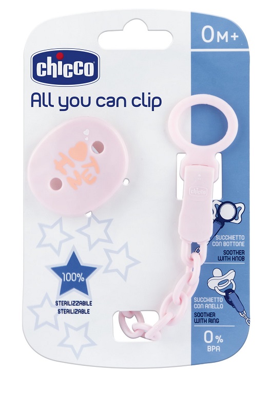 CHICCO CLIP UNIVERSALE ROSA - Farmafamily.it