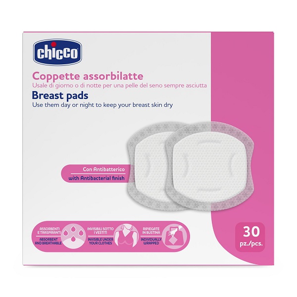 CHICCO COPPETTE ASSORBILATTE 30 PEZZI 2026 - Farmafamily.it
