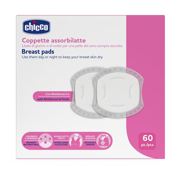 CHICCO COPPETTE ASSORBILATTE 60 PEZZI 2026 - Farmafamily.it