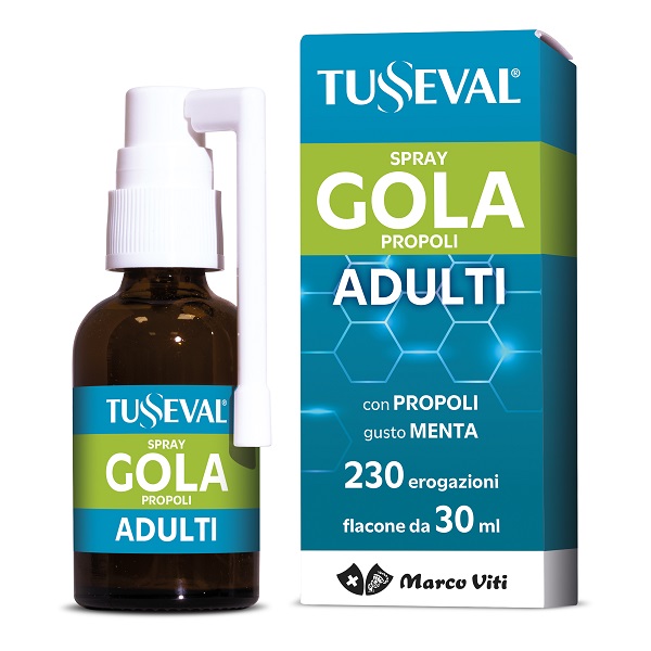 TUSSEVAL SPRAY GOLA PROPOLI ADULTI 30 ML SENZA GLUTINE SENZA LATTOSIO - Farmafamily.it