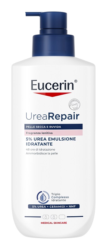 EUCERIN UREAREPAIR 5% UREA EMULSIONE IDRATANTE FRAGRANZA LENITIVA 400 ML - Farmafamily.it