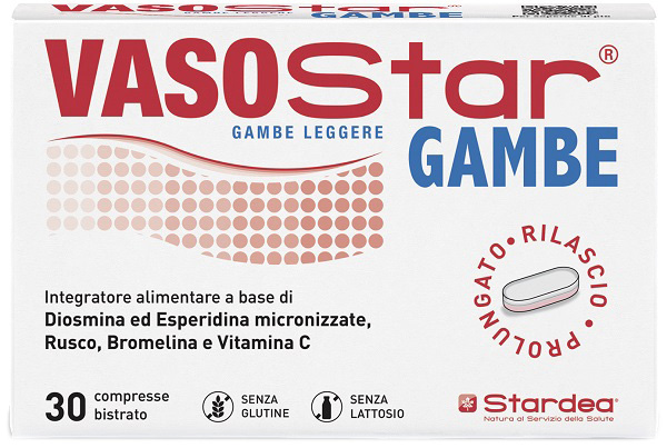 VASOSTAR GAMBE 30 COMPRESSE BISTRATO SENZA GLUTINE SENZA LATTOSIO - Farmafamily.it