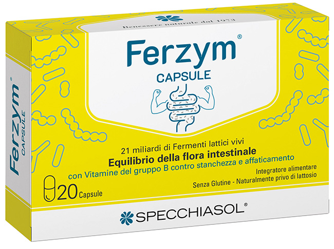 FERZYM CAPSULE 20 CAPSULE SENZA GLUTINE NATURALMENTE PRIVO DI LATTOSIO - Farmafamily.it