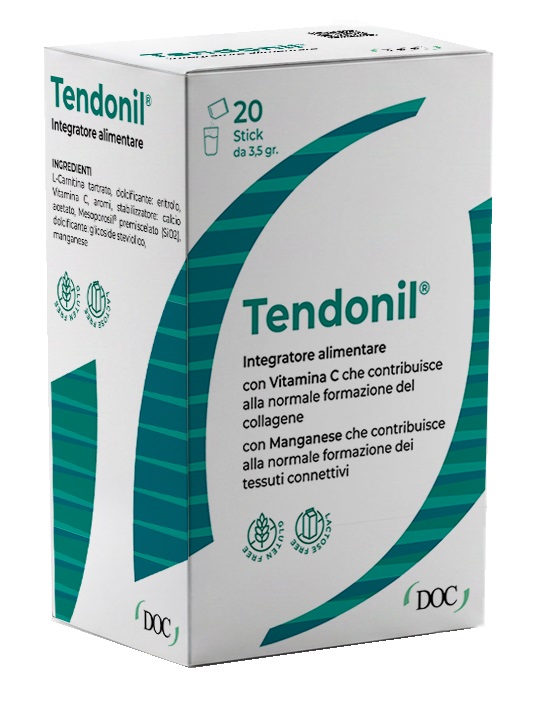 TENDONIL 20 STICK DA 3,5 G CON EDULCORANTI SENZA GLUTINE SENZA LATTOSIO - Farmafamily.it